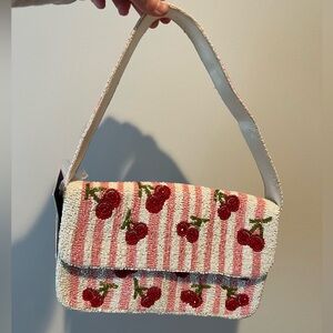 Beaded Cherry Viral Tik Tok Small Shoulder Bag Purse Made in India